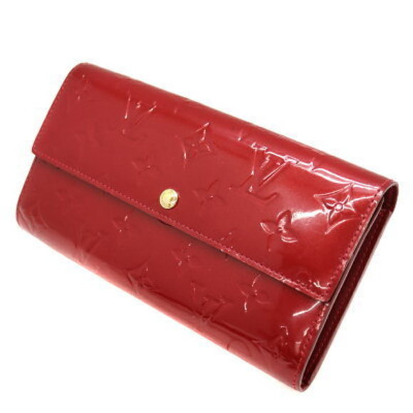 Louis Vuitton Portefeuille Sarah Long Wallet Vernis Patent Red - Picture 1 of 6